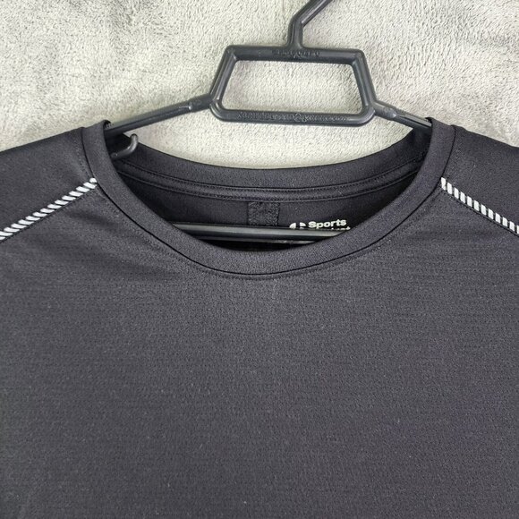 Womens Black Sports Illustrated Open Back Tee Top Shirt Long Sleeve Size XL - Picture 5 of 15